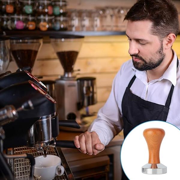 1 st rostfri kaffepress, espressopress, 51 mm 304 rostfri