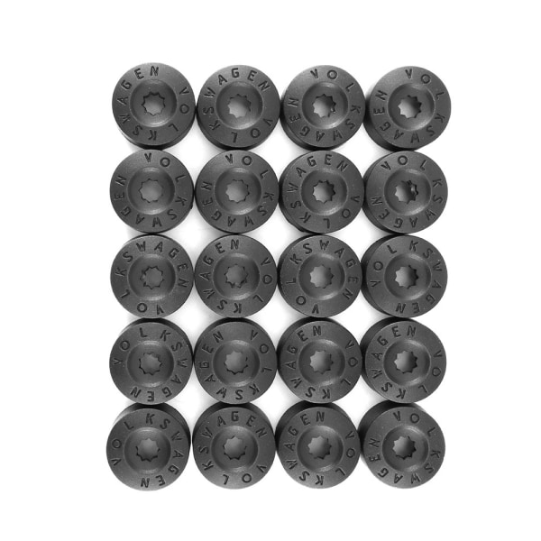 20 stk. for VW Golf Bolt Cover Car Rims Wheel Nut Cap Black