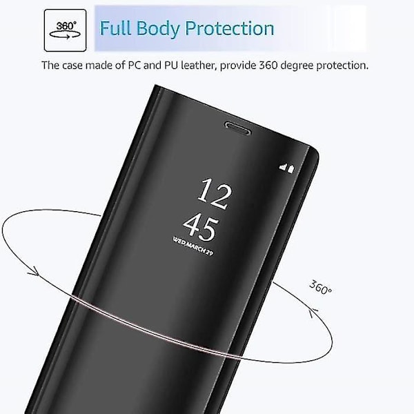 Samsung Galaxy Note 8 Clear View Case Cover Stötsäkert Spegel Flip Case Clear View Cover