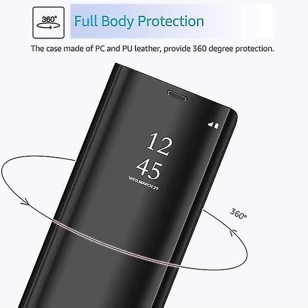 Samsung Galaxy Note 8 Clear View Case Cover Støtsikker Speil Flip Case Clear View Cover
