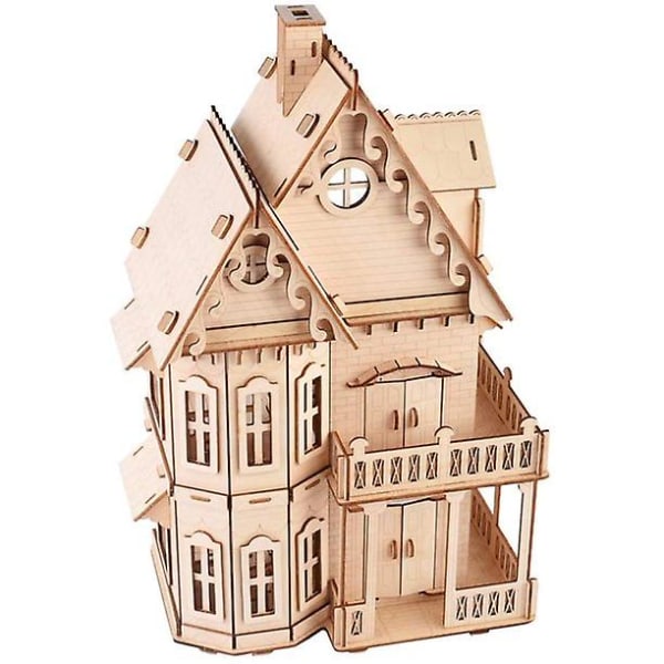 3d Wooden Puzzle For Adults Gothic Villa Cool Wooden Model Kit Home Decors Adult Craft Assembly Kits Gifts