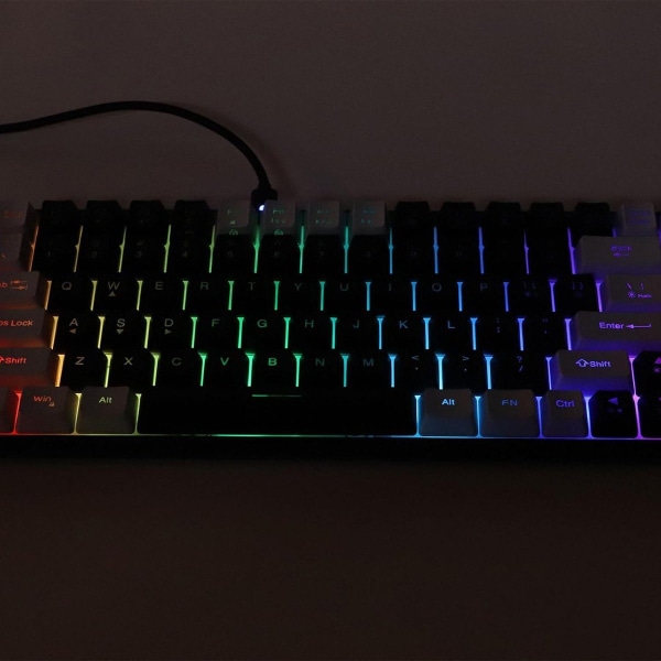 RGB Mini Bærbar 80% Mekanisk Tastatur PC Tastatur (Ingen Driver