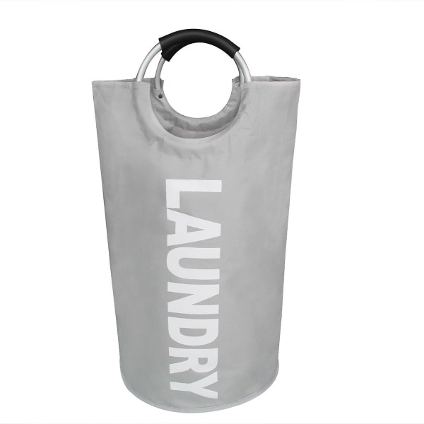 82l Large Collapsible Washing Laundry Basket Bag Dark gray