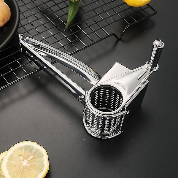 Ost Rivjern Rustfrit Stål Blok Ost Rivjern Slicer Grøntsagssnitter Håndholdt Roterende Rivjern Cutter Slicer