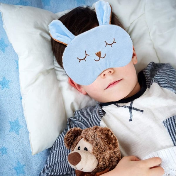 4 stykkers søvnmaske for dyr, plysjsøvnmasker, øyemaske for barn