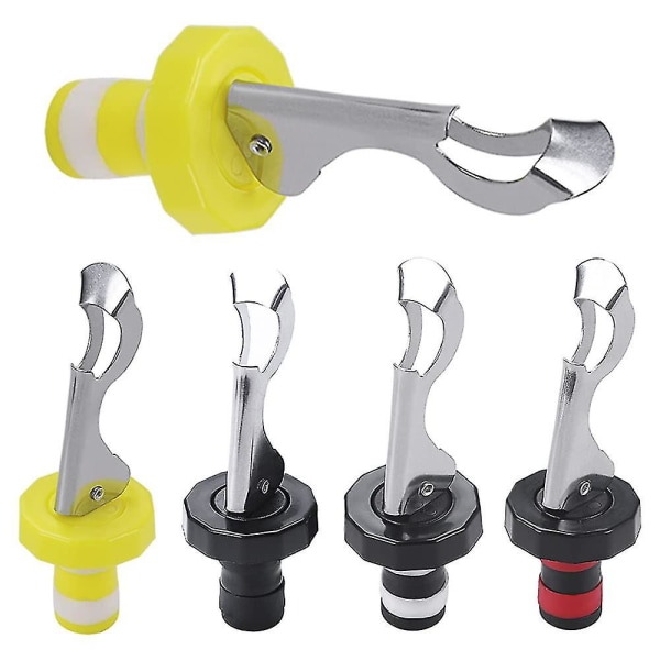 4 Pcs Lever-arm Bottle Stoppers Wine Bottle Lid Vacuum Plug Expanding Beverage Bottle Stopper Reusable Bottle