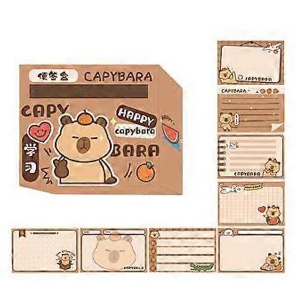 256 Ark Klisterlappar Papper Tecknad Anteckningspapper Ficka Skrivblock Dra Ut Anteckningsblock Olinjerat/Rutigt/Prickat Anteckningspapper Comparison