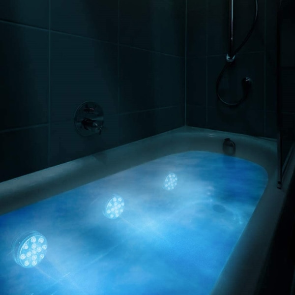 Sukellettava LED-valo 2-pakkaus 13 LED RGB koristeellinen LED-sukellusvalo