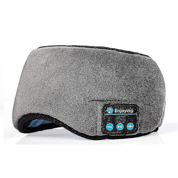 Bluetooth-unikuulokkeet Urheilupanta Silmämaski Stereo Kaiutin Kuulokkeet Harmaa