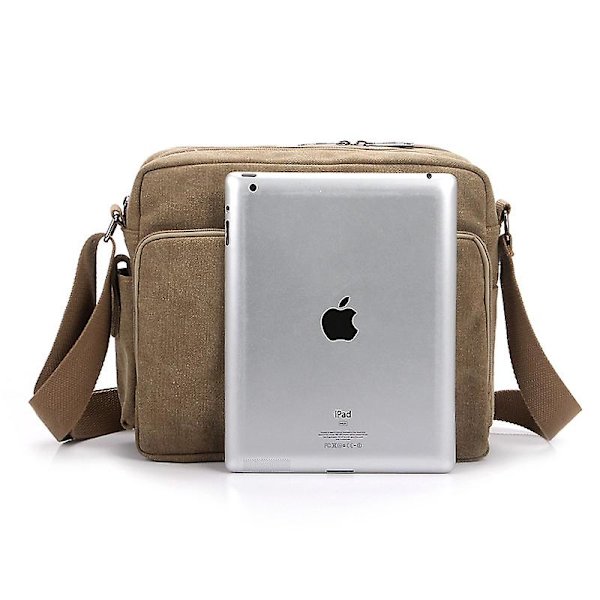 Herr Multifunktionell Canvasväska Hög Kvalitet Casual Resväska Bolsa Masculina Herr Axelväska Messenger Väskor（Grå）
