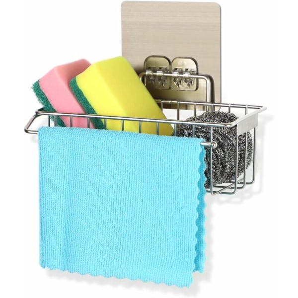 Sink Organizer, 2 In 1 Sponge Holder Kitchen Sink Organizer Caddy