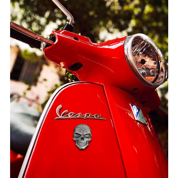 3D-pääkallometalliautotarra autoon ja puhelimeen, demon metal skull head body patch (pronssi)