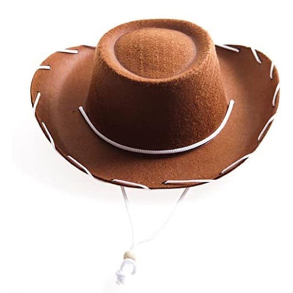 2 stk. børnecowboyhat - brune og røde cowboyhatte til børn