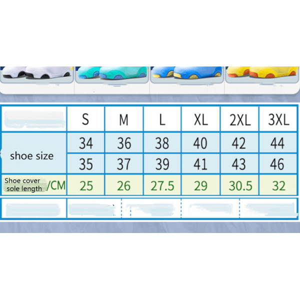 L, silikone vandtætte regnsko overtræk