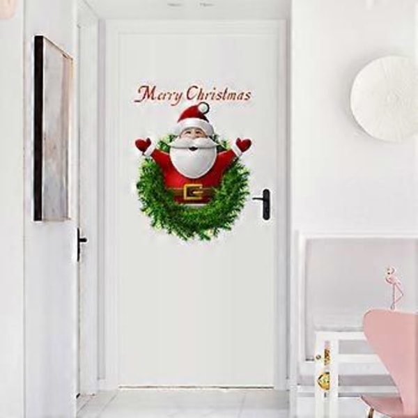 1 st Tecknad Jultomte Väggdekor Konst Jul Hem Fönsterdekal Dekoration