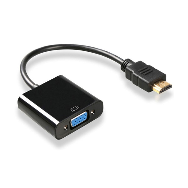 1 stk. sort HDMI til VGA-adapter, han til hun-konverteradapter 10