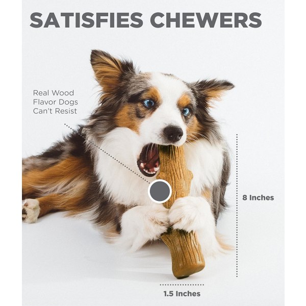 Chew Resistant Branches Molars Hard Bones Chew Toys Safe and Durable Chew Sticks - Resistant Alternative Chew Sticks for Dogs (Small 13.5*3.8*3cm)