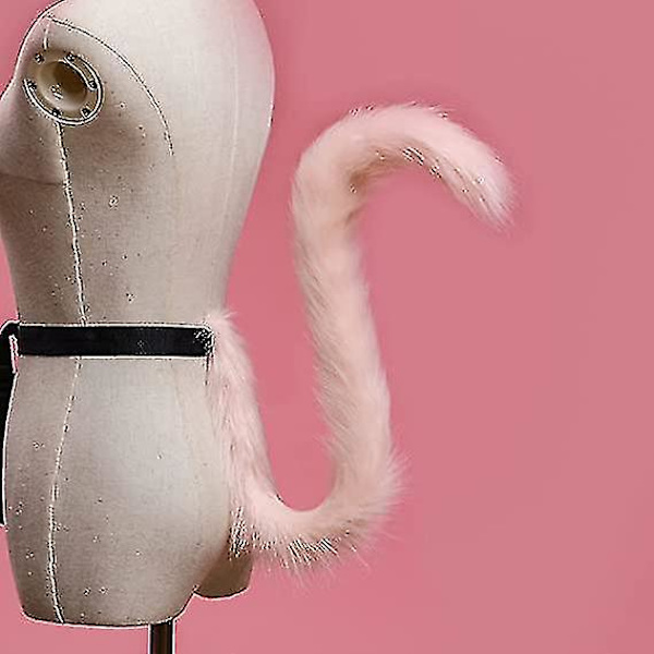Cosplay bøjelig lang kattehale og ører pandebånd sæt 2 stk pakke kostume tilbehør