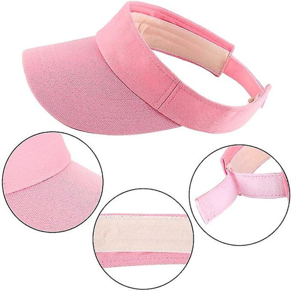 Visor Cap Dame Herre Justerbar Solbeskyttelse Baseball Golf Cap Til Teenagerepink