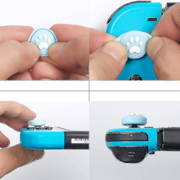 Katteklo Tommelfingergreb Joystick Cap Til Nintendo Switch & Lite (lilla)