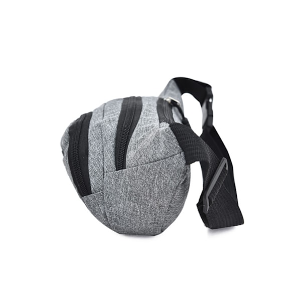 Grå multifunktionell midjeväska, sport crossbody väska