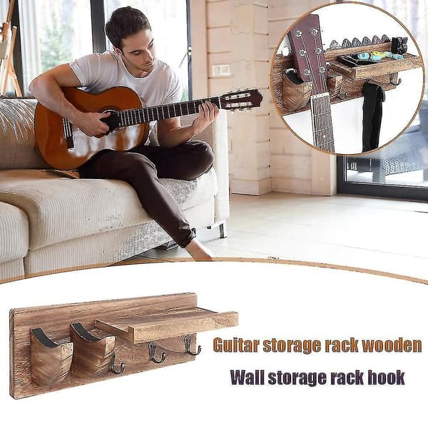 Väggfäste för gitarr - Akustisk gitarrhållare med skruv
