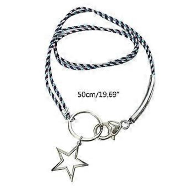 Mini Metallirengas Tähtikaulakoru Solisluuketju Temperamenttinen Choker Punottu Köysikaulakoru Statement-koru Kaulaketjut Style 3