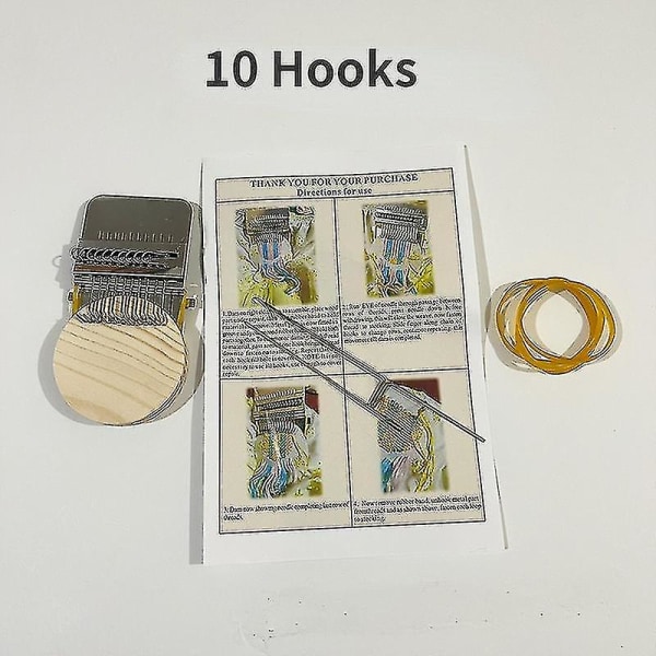 Mini Darning Loom Machine Liten Mender Loom För Darning Maskin Diy Kläder Sömnad Liten Loom10 Hooksaespa