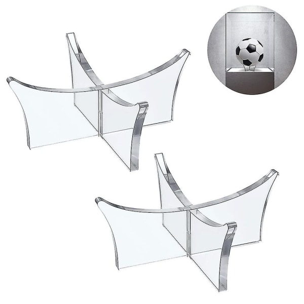 2 stk. Basketball Stand Holder Fodbold Stand Akryl Bold Display Transparent