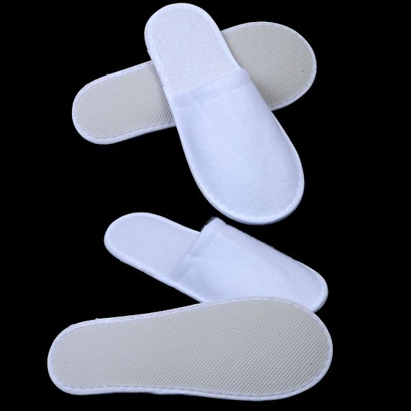 5 Par Engangs Spa Slippers Bløde Lukkede Spa Slippers Til Hotel Hjemmebrug Passer Til De Fleste Mænd Eller Kvinder