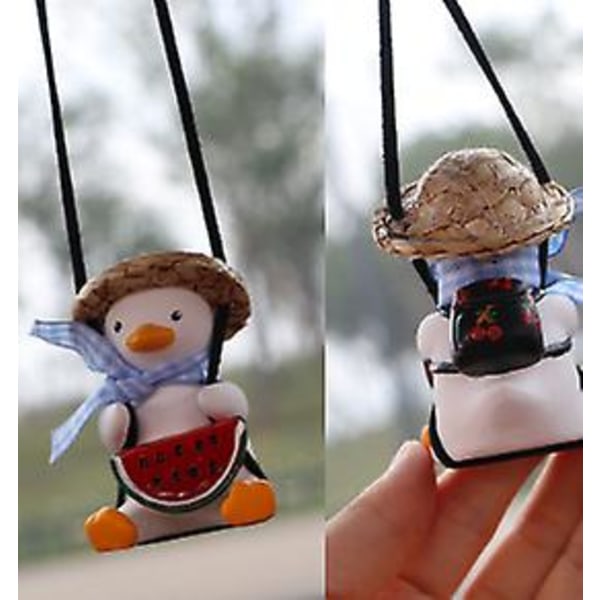 Biltillbehör Swing Duck Swing Duck Blindbox Docka Hängande Söt Swing Duck（Vattenmelon）