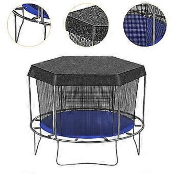 Trampolinskydd, Pålitligt, Utomhussportstillbehör för Lek på Rund Trampolin (12 fot för 6 stolpar) For 6 Rods 12 Feet