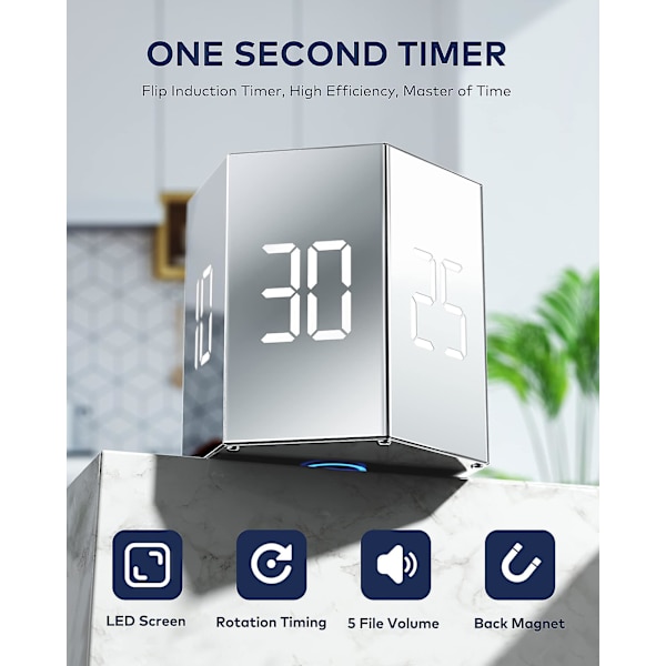 Kök Timer Digital Timer Magnetisk Nedräkning Led Display Timers Med Alarmfunktion Timer För Barn