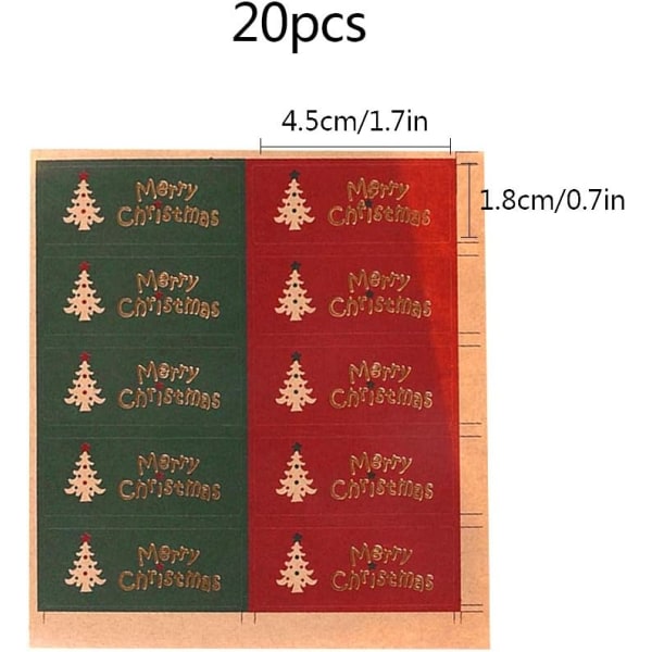 200 Self Adhesive Christmas Gift Stickers Assorted Christmas Gift