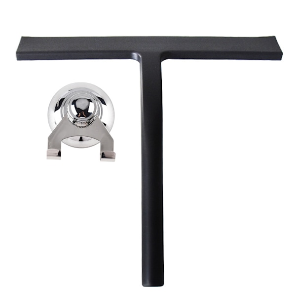 Brusekraber med sugekopholder - 23 cm sort - Vindueskraber