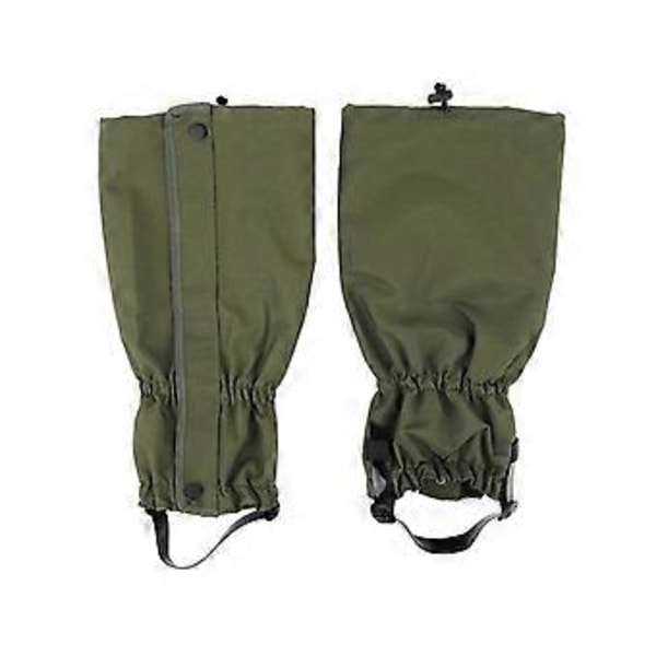 Unisex vedenkestävät säärystimet ulkoiluun, vaellukseen, lumikenkiin, talvimetsästykseen, retkeilyyn, kenkien säärystimet jalkahihnalla, armeijanvihreä Army Green