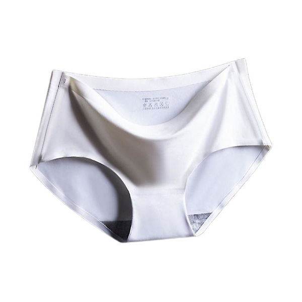 4 st Is Silke Sömlösa Damunderkläder Sexiga Mid-waist Spandex Bomulls Briefs（XL）