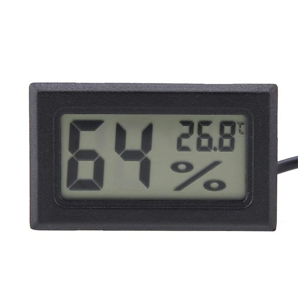 Mini Termometer Hygrometer, Indbygget Lcd Digital Temperatur Fugtighedsmåler Måler Monitor Med Ekstern Probe