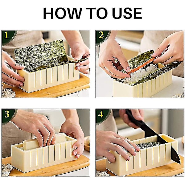 11 Set Vit Sushiform Köksverktyg + Skalare