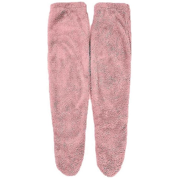 Tofflor för kvinnor, tjocka och mjuka, bekväma för vuxna på vintern, i rosa