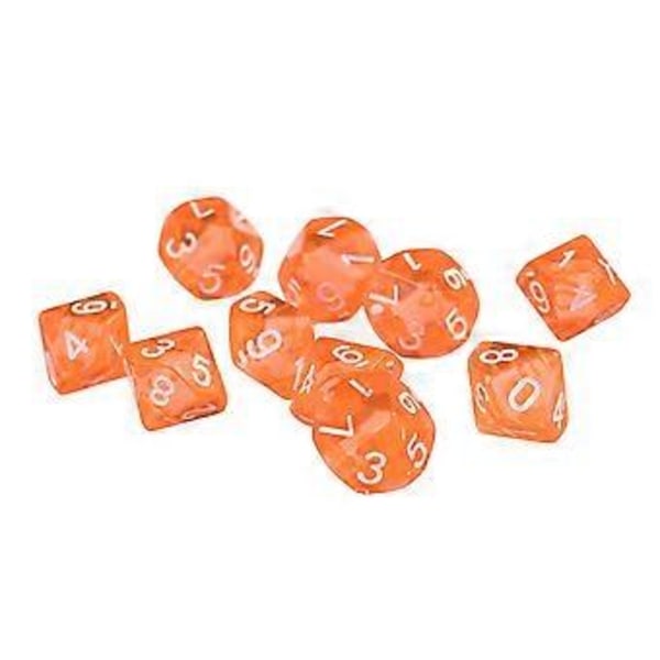 Sett med 60 Akryl 10-sidet D10 Terninger Terning Spill Terninger For Brettspill()
