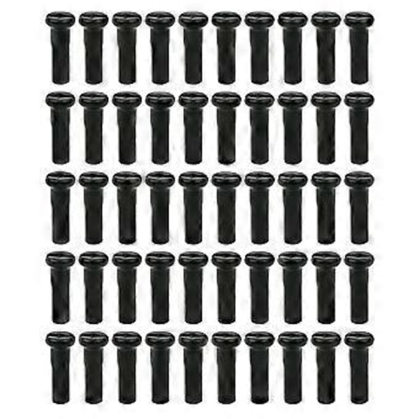 50 stk. messing eger-nippel 14G 13G 12G mountainbike landevejscykler hjul E-cykel scooter cykel egerhætte messing cykeldel belagt 50 stk. 14G sort 14 mm 50pc 14G black 14mm
