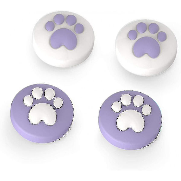 Katteklo Tommelfingergreb Joystick Cap Til Nintendo Switch & Lite (lilla)