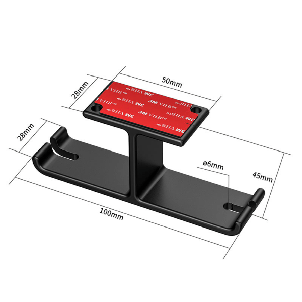 Hörlursstativ Skrivbordsförvaring Hörlursgalge Alla aluminiumlegering Multifunktionell krok (svart)