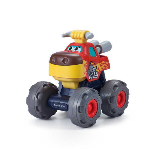(röd) leksaksbil monster truck leksak, friktion drift racingbil dra