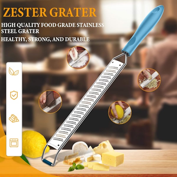 Citronzester og ostrivejern - Premium rustfrit stål - En skarp