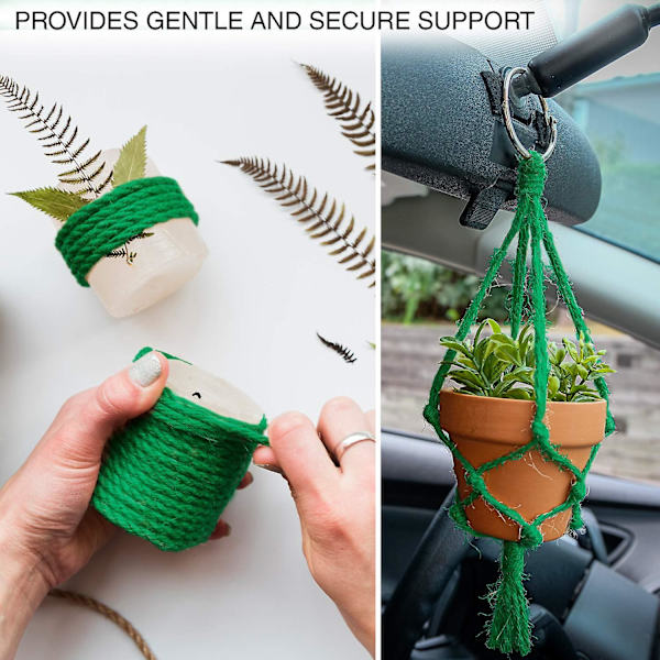 2 stk. Jutegarn 50m Jutetråd 3 Lag 2mm Tykkelse Jutetov Til Dekoration Havearbejde Blomsterkunst DIY Kunsthåndværk Bundtning Håndværk（Marineblå）