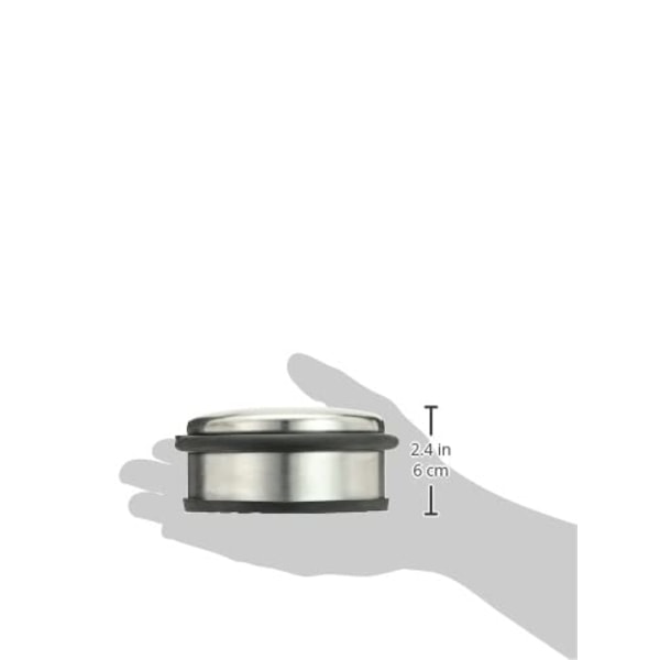 TL74052 Dørstopp i rustfritt stål, 10 cm diameter x 4 cm høyde, 1 stk