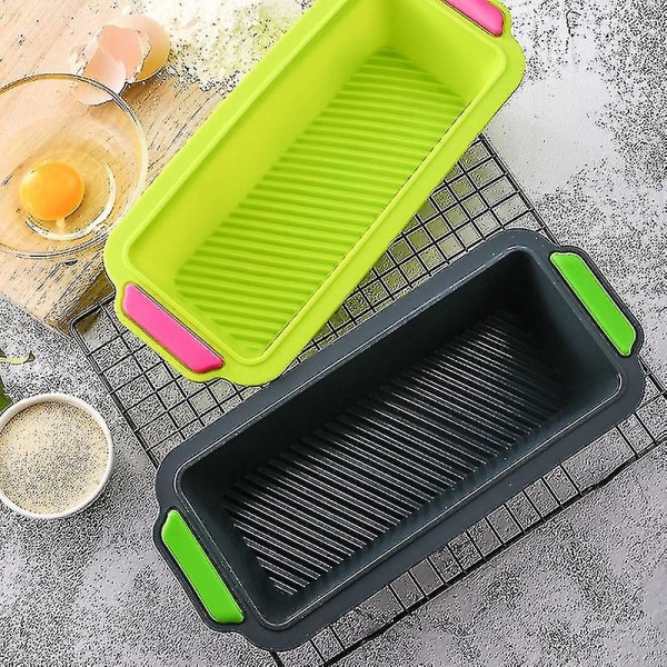 Brödform Non Stick Silikon Toastform Bakplåt Brödform Kvadratisk Brödkaka Låda Mörkgrå