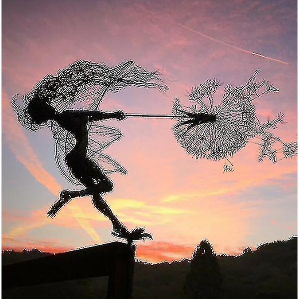 Dansende fe Dandelion Statue Ornament Stakes
